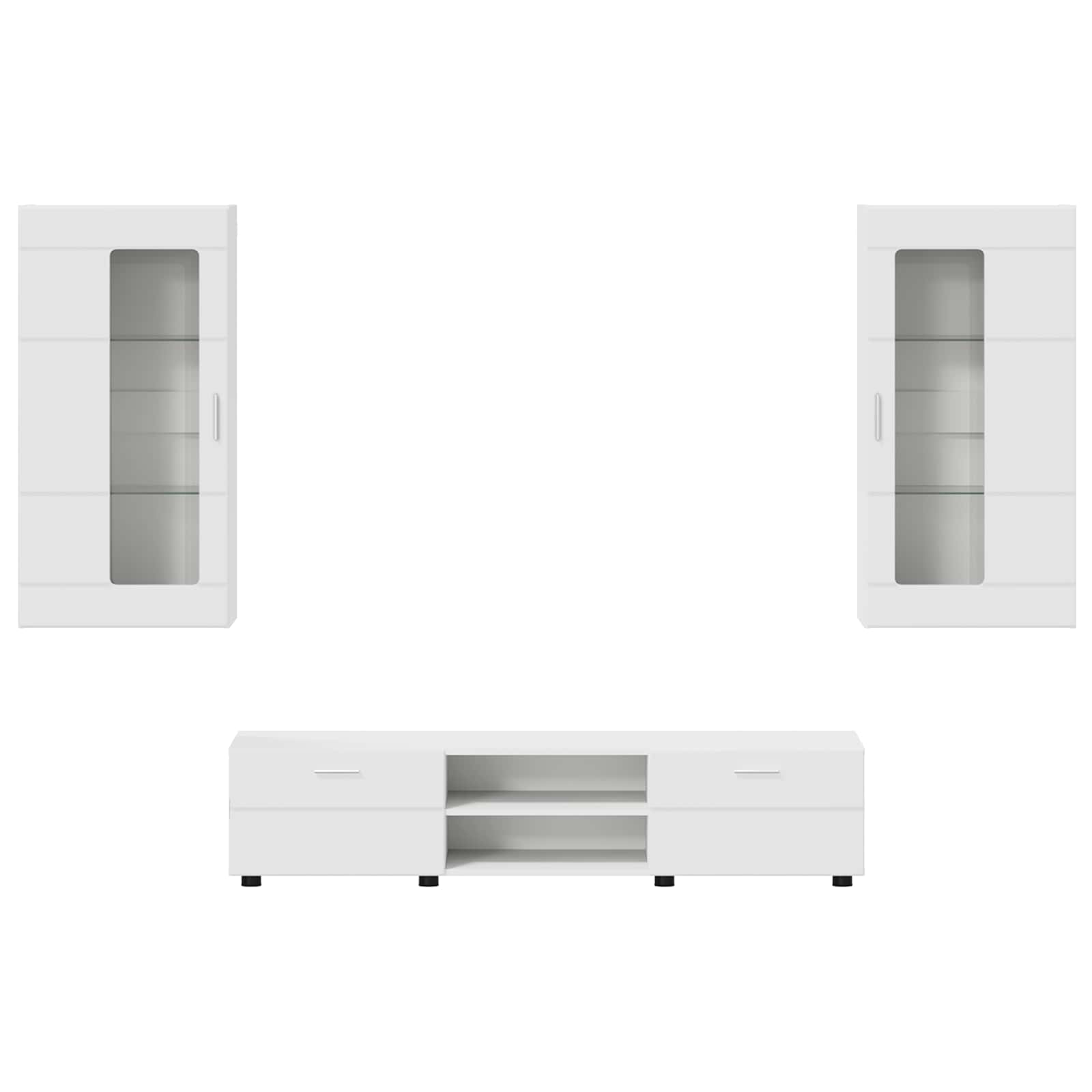 Ensemble meuble TV FLORIN 3 pcs Blanc Bois d'ingénierie - XIOS