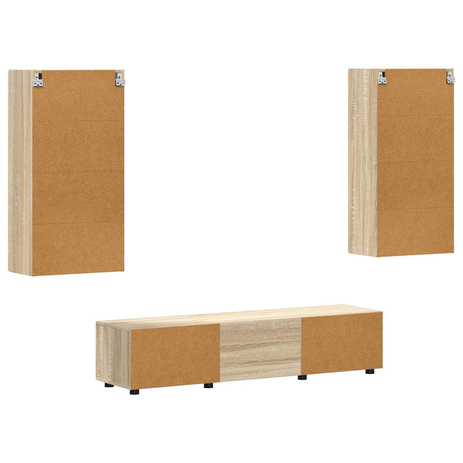 Ensemble meuble TV FLORIN 3 pcs Chêne Sonoma Bois d'ingénierie - XIOS
