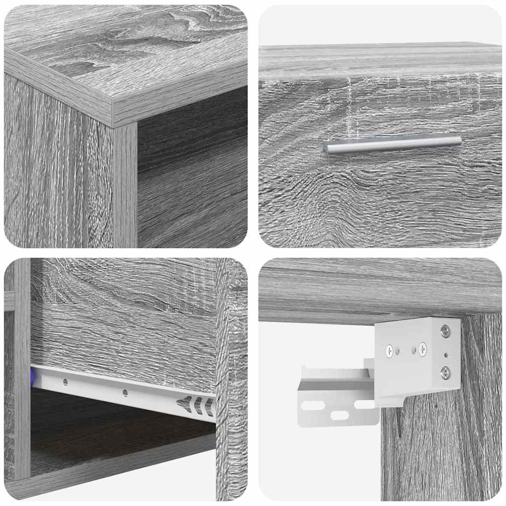 Ensemble meuble TV FLORIN 3 pcs Gris Sonoma Bois d'ingénierie - XIOS