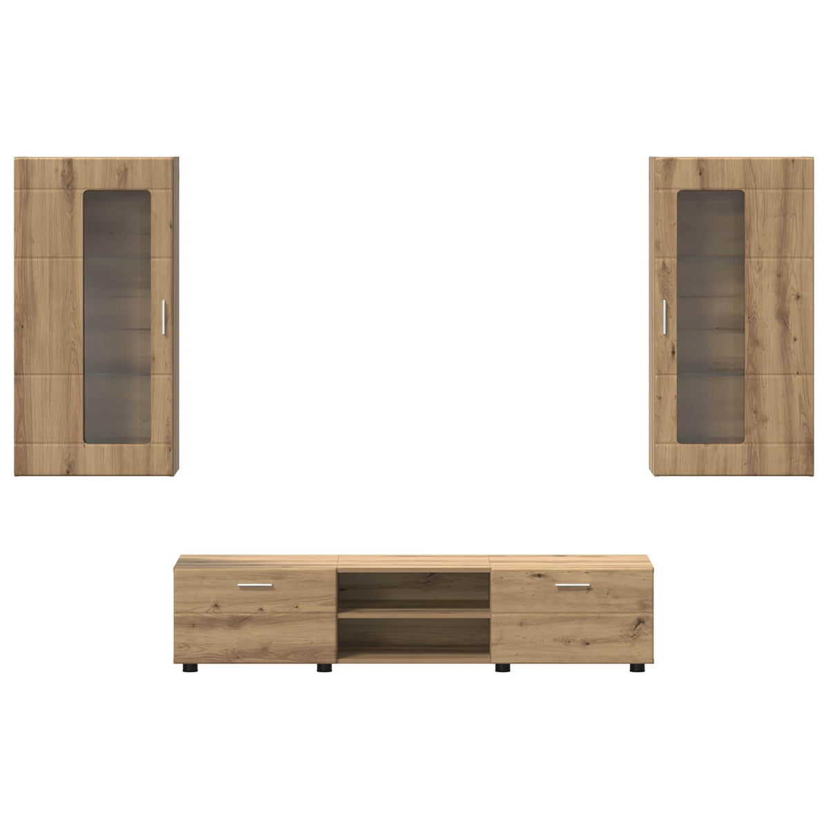 Ensemble meuble TV FLORIN 3 pc Chêne artisanal