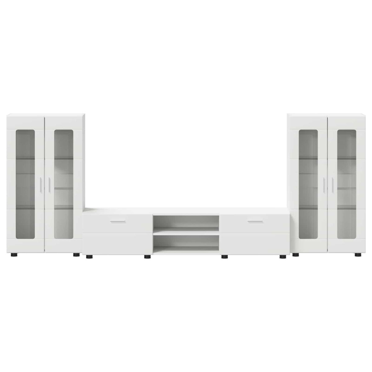 Ensemble meuble TV FLORIN 3 pc Blanc Bois d'ingénierie