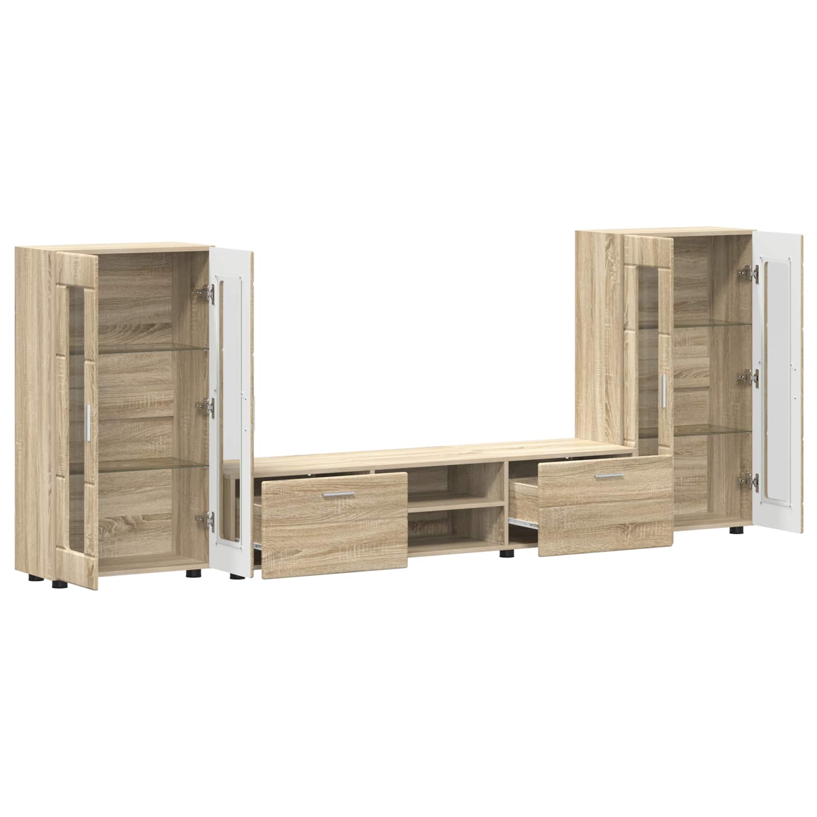 Ensemble meuble TV FLORIN 3 pcs Chêne Sonoma Bois d'ingénierie - XIOS