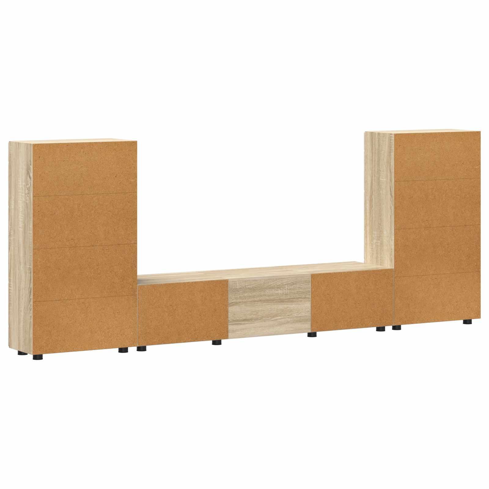 Ensemble meuble TV FLORIN 3 pcs Chêne Sonoma Bois d'ingénierie - XIOS