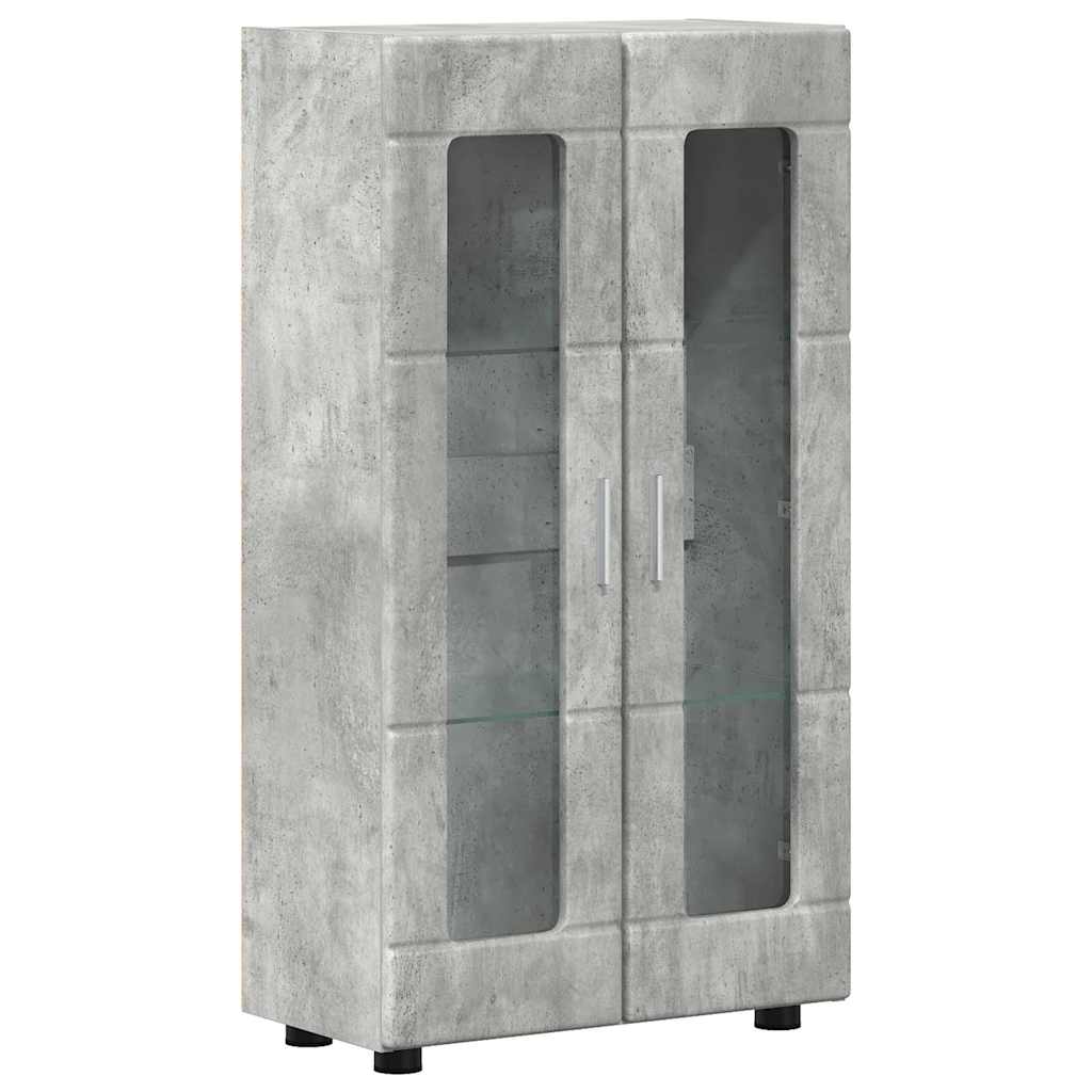 Ensemble meuble TV FLORIN 3 pcs Gris béton Bois d'ingénierie