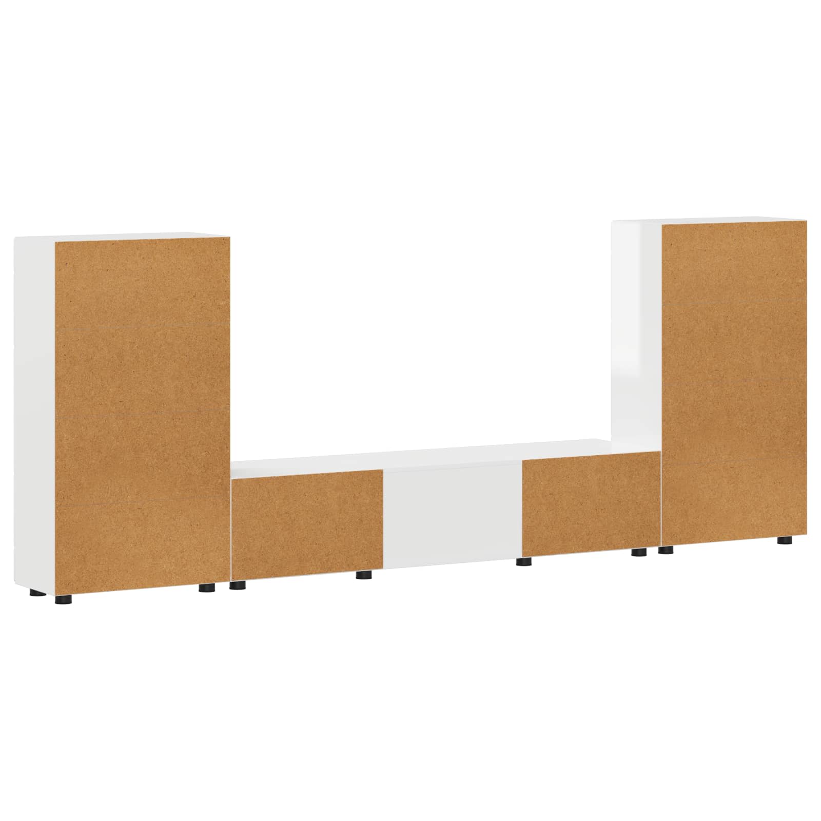 Ensemble meuble TV avec tiroir FLORIN 3 pcs Blanc brillant - XIOS