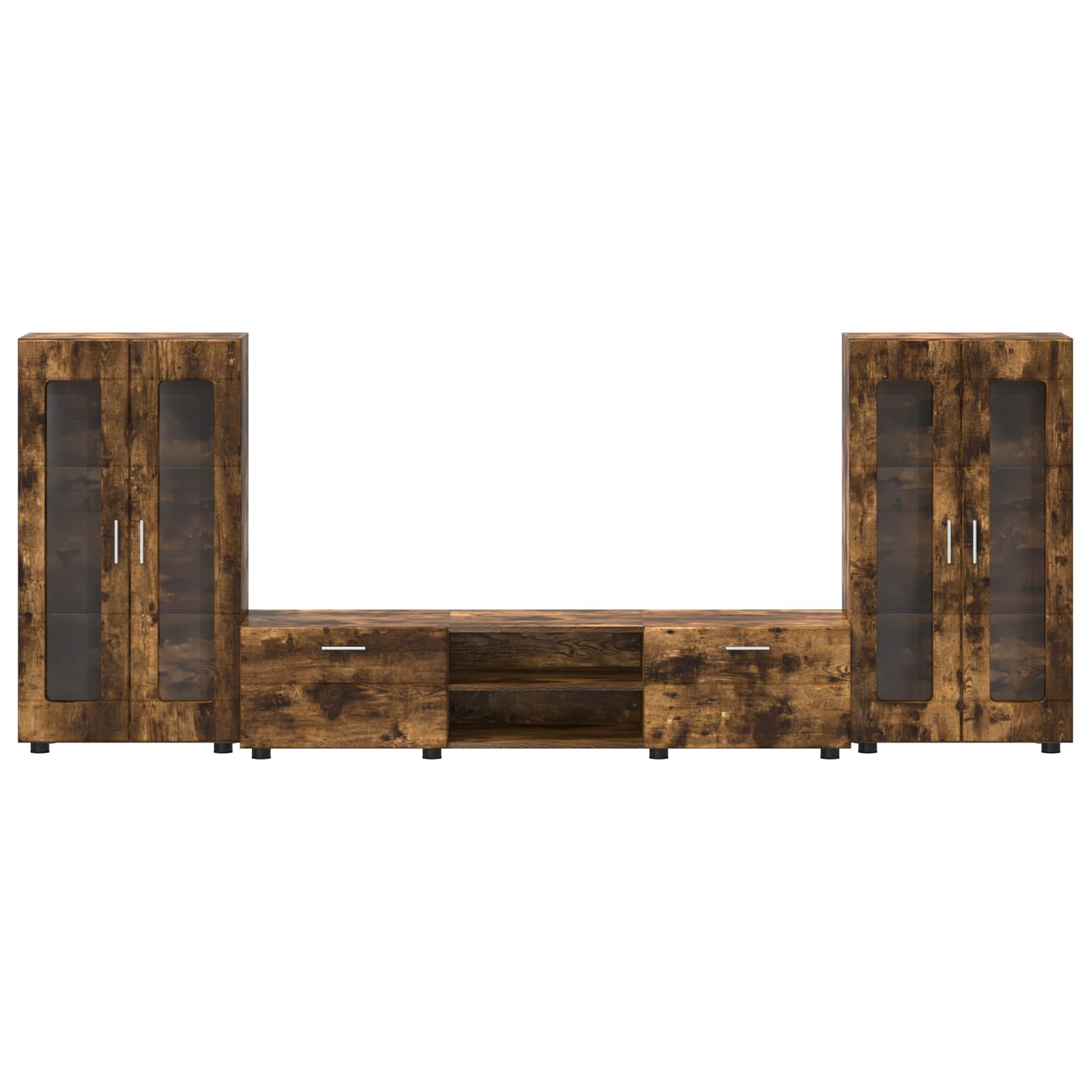 Ensemble meuble TV FLORIN 3 pcs Chêne fumé Bois d'ingénierie