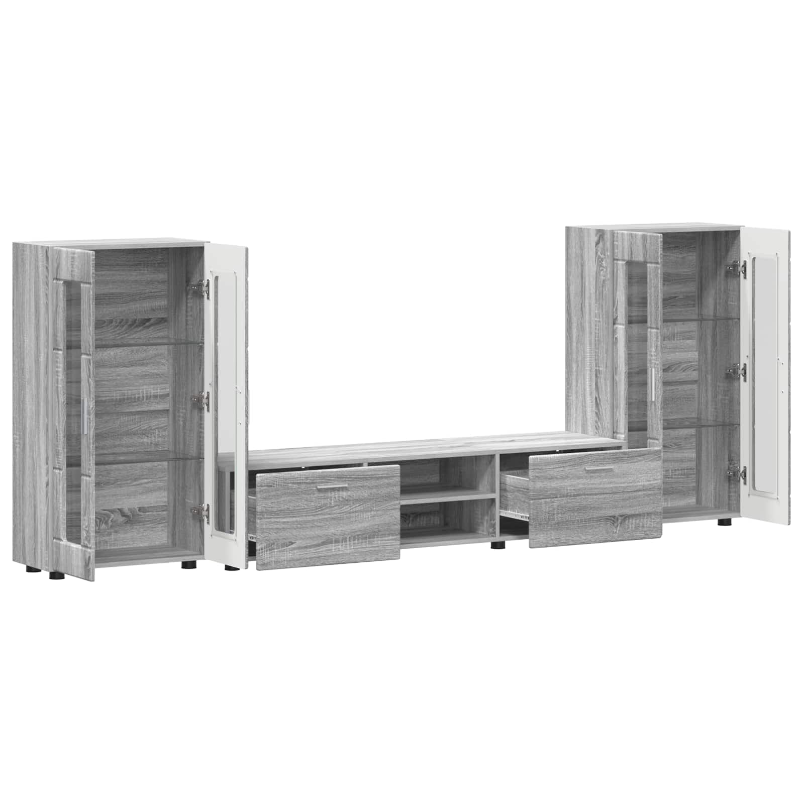 Ensemble meuble TV FLORIN 3 pcs Gris Sonoma Bois d'ingénierie