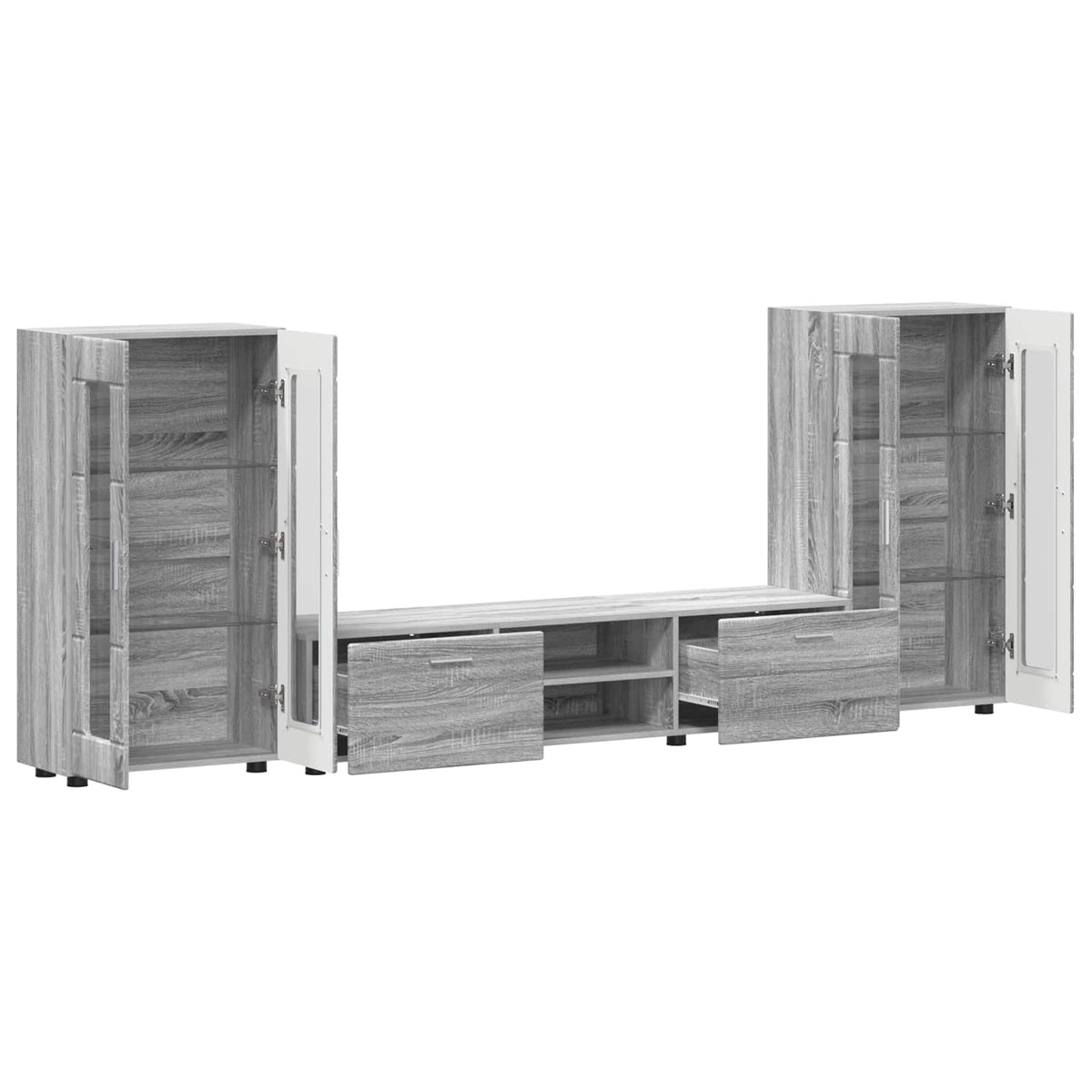 Ensemble meuble TV FLORIN 3 pc Gris Sonoma Bois d'ingénierie