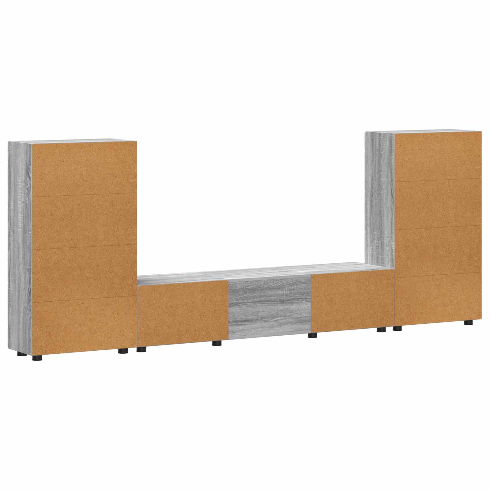 Ensemble meuble TV FLORIN 3 pcs Gris Sonoma Bois d'ingénierie
