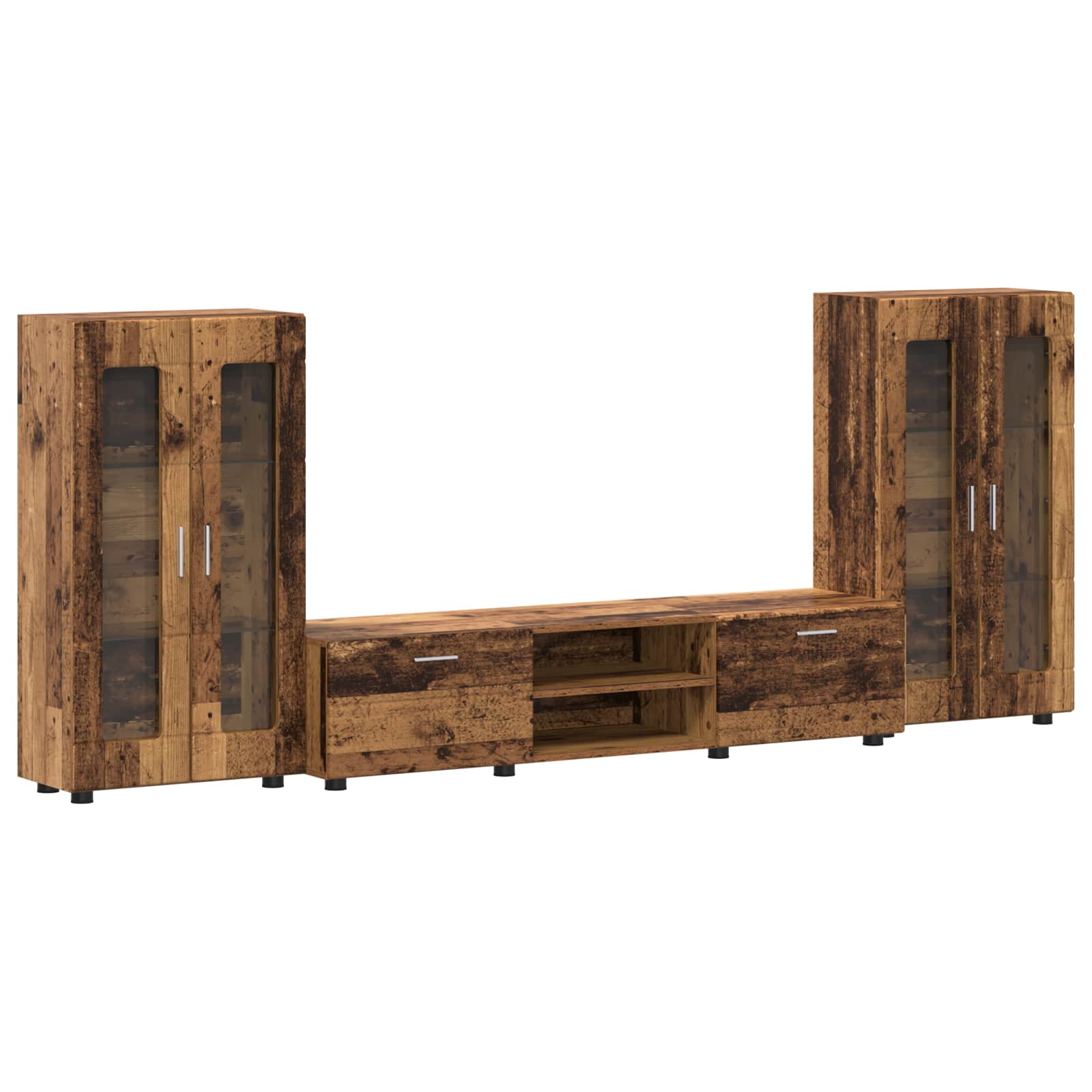 Ensemble meuble TV FLORIN 3 pcs Bois ancien Bois d'ingénierie - XIOS
