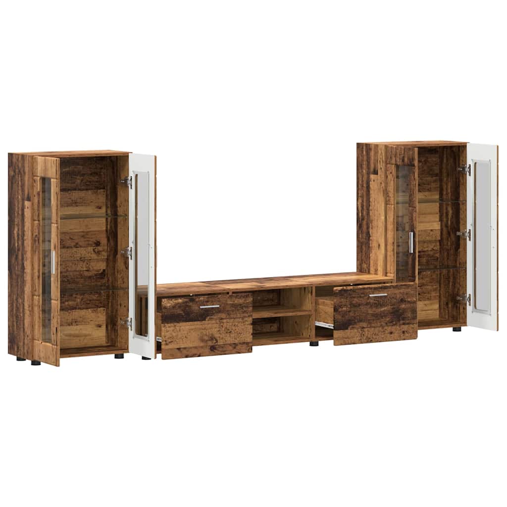 Ensemble meuble TV FLORIN 3 pcs Bois ancien Bois d'ingénierie - XIOS