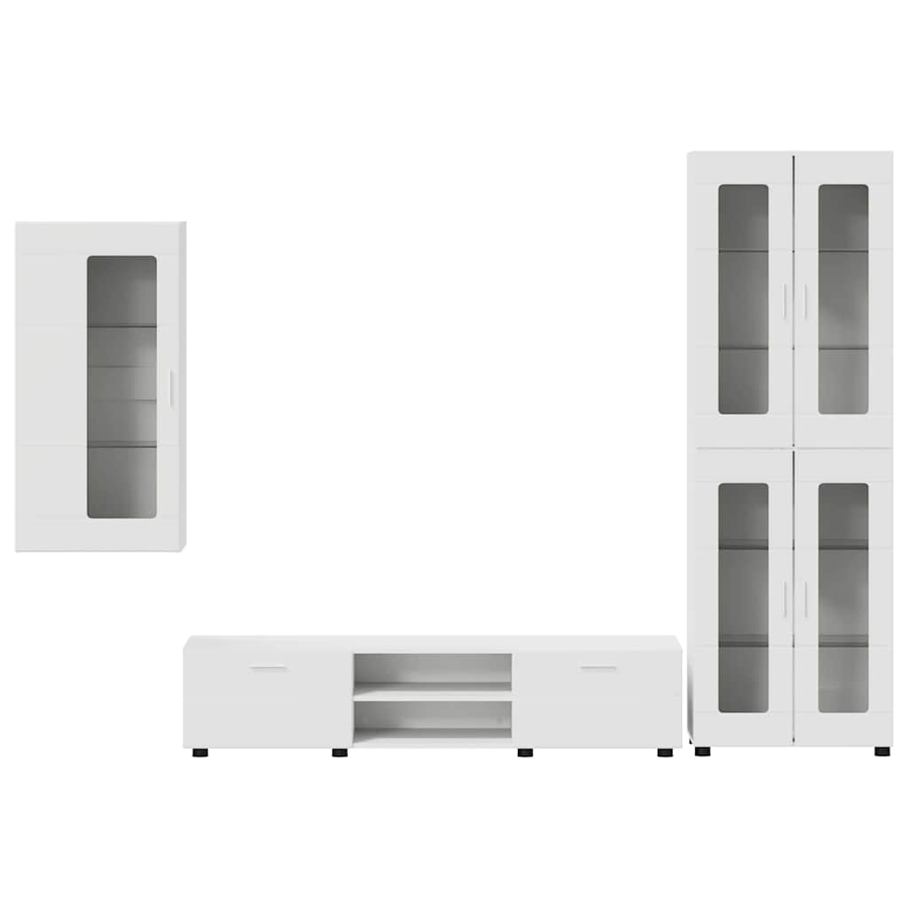 Ensemble meuble TV FLORIN 3 pcs Blanc Bois d'ingénierie - XIOS