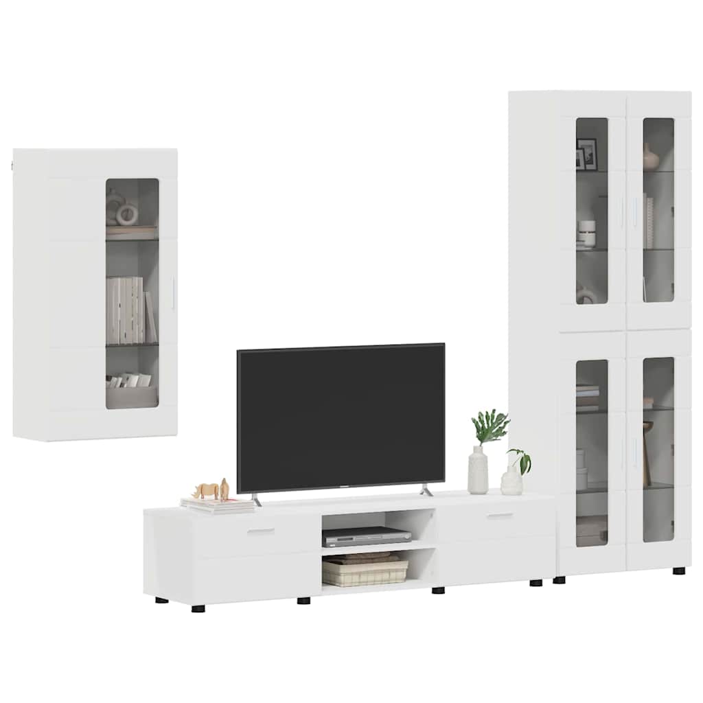 Ensemble meuble TV FLORIN 3 pcs Blanc Bois d'ingénierie - XIOS