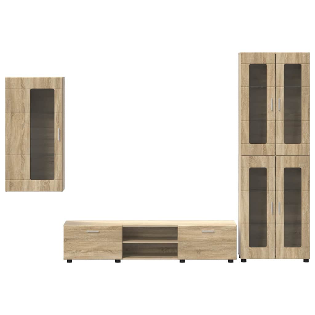 Ensemble meuble TV FLORIN 3 pcs Chêne Sonoma Bois d'ingénierie - XIOS