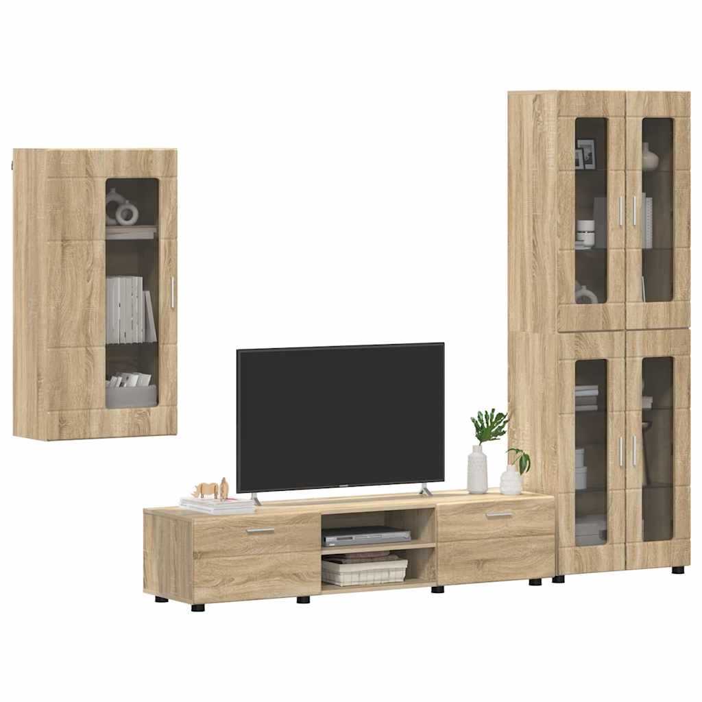 Ensemble meuble TV FLORIN 3 pcs Chêne Sonoma Bois d'ingénierie - XIOS