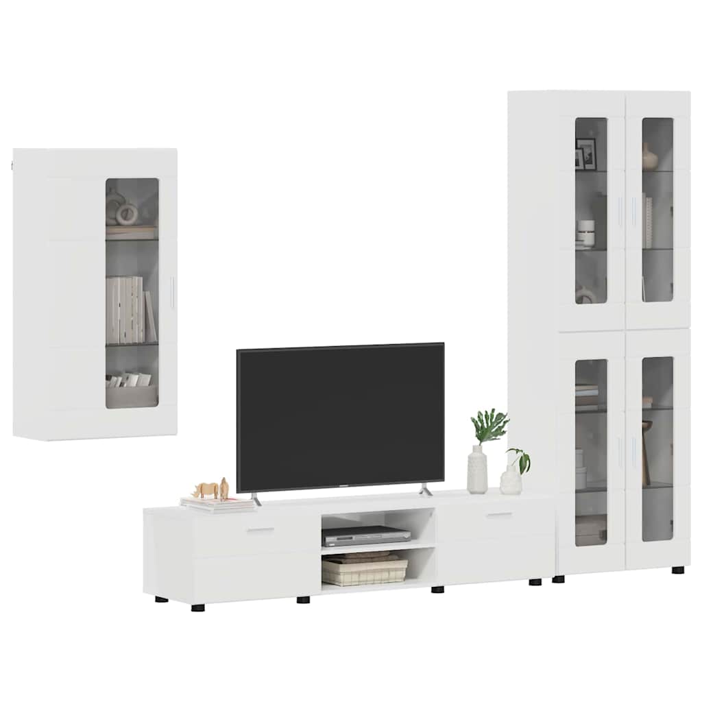 Ensemble meuble TV avec tiroir FLORIN 3 pcs Blanc brillant - XIOS