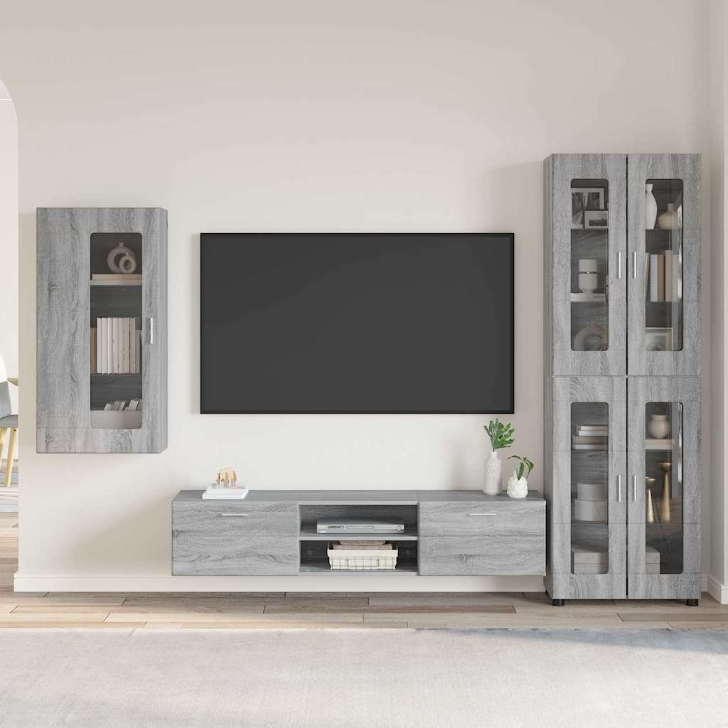 Ensemble meuble TV FLORIN 3 pcs Gris Sonoma Bois d'ingénierie - XIOS