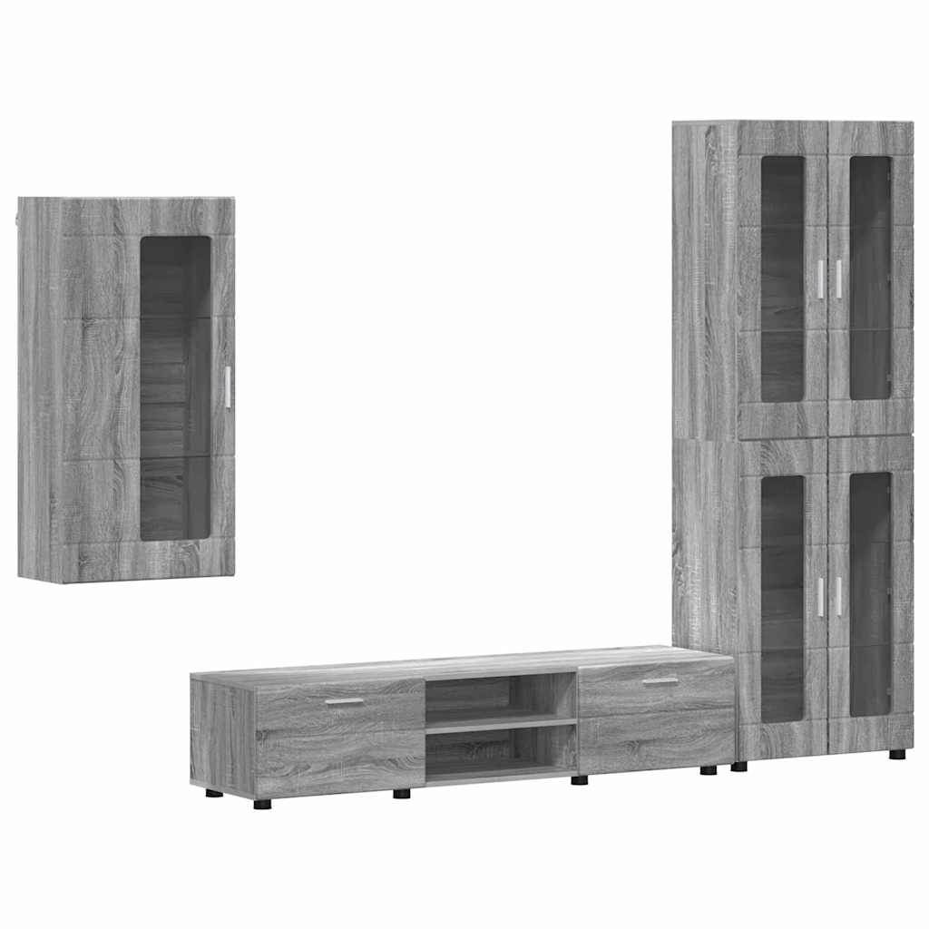 Ensemble meuble TV FLORIN 3 pcs Gris Sonoma Bois d'ingénierie - XIOS