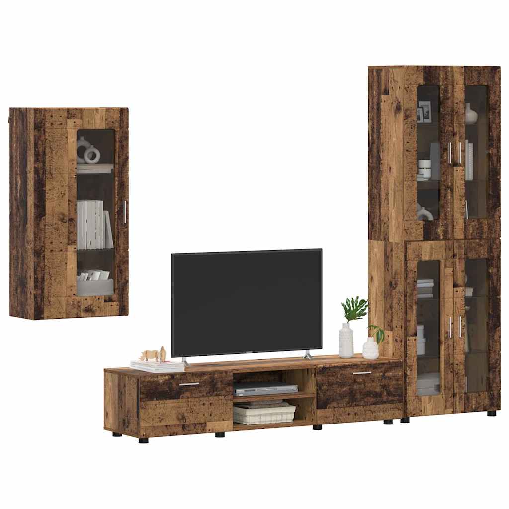 Ensemble meuble TV FLORIN 3 pcs Bois ancien Bois d'ingénierie - XIOS