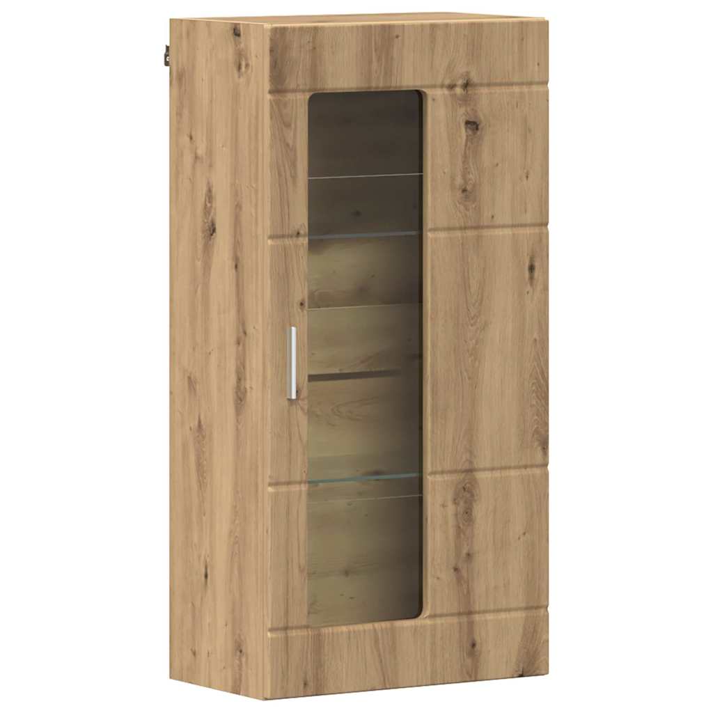 Ensemble meuble TV avec porte Chêne artisanal Bois d'ingénierie - XIOS