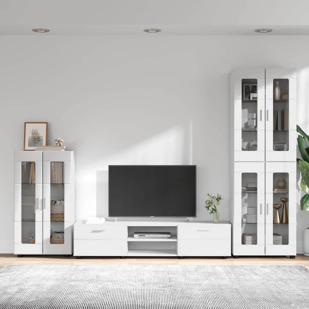 Ensemble meuble TV FLORIN 3 pcs Blanc Bois d'ingénierie - XIOS