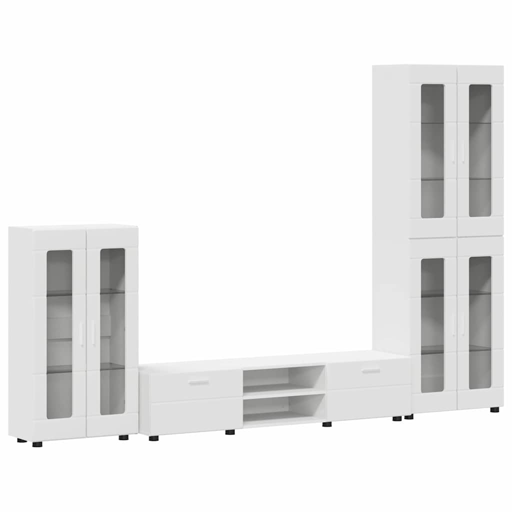Ensemble meuble TV FLORIN 3 pcs Blanc Bois d'ingénierie - XIOS