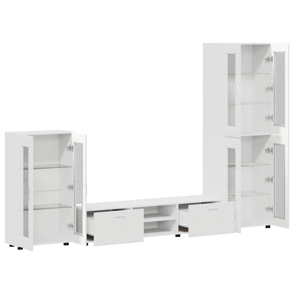 Ensemble meuble TV FLORIN 3 pcs Blanc Bois d'ingénierie - XIOS