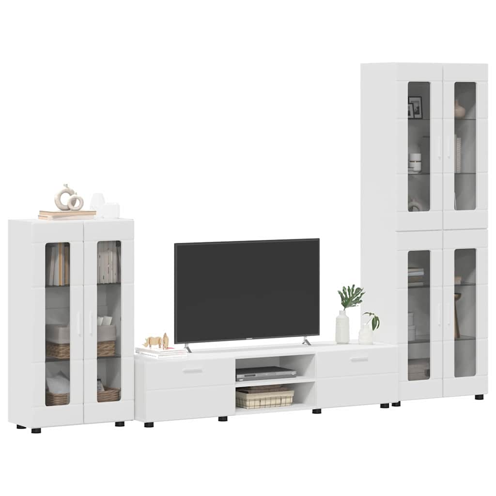 Ensemble meuble TV FLORIN 3 pcs Blanc Bois d'ingénierie - XIOS