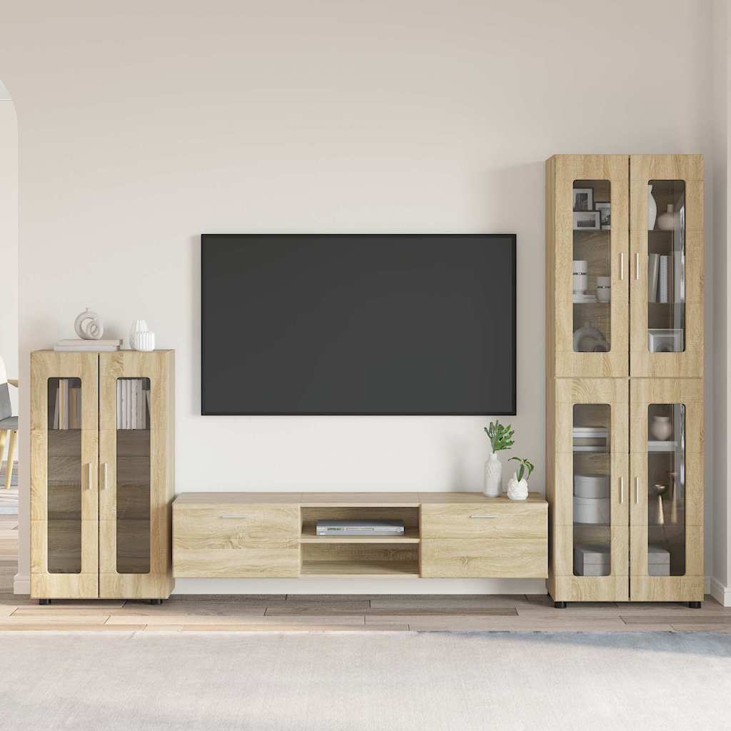 Ensemble meuble TV FLORIN 3 pcs Chêne Sonoma Bois d'ingénierie - XIOS