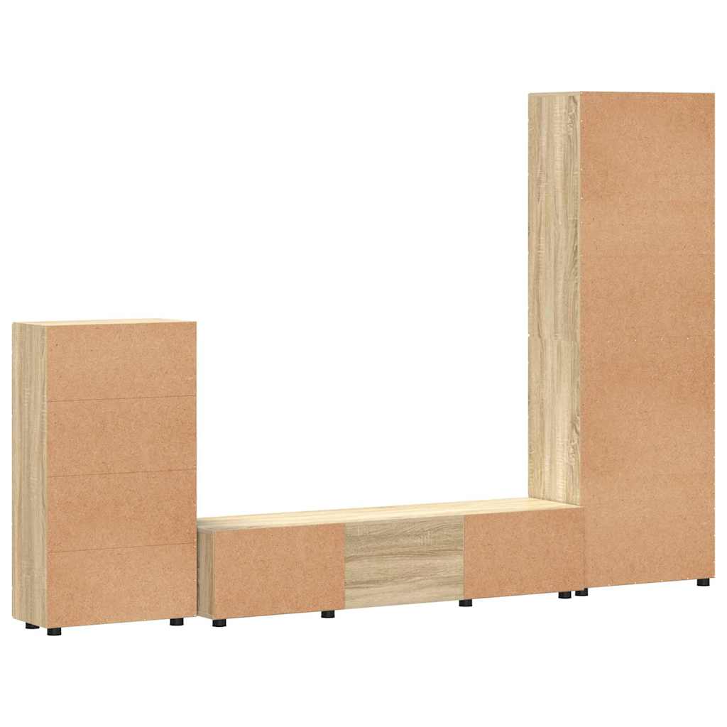 Ensemble meuble TV FLORIN 3 pcs Chêne Sonoma Bois d'ingénierie - XIOS