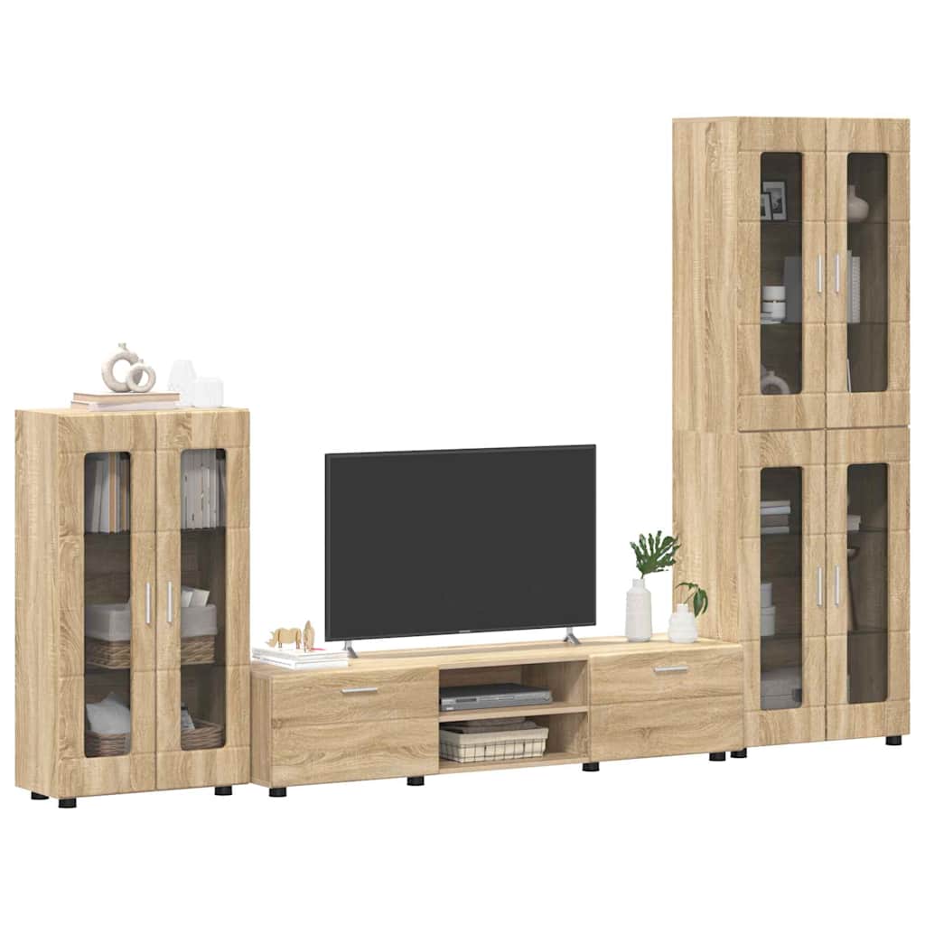 Ensemble meuble TV FLORIN 3 pcs Chêne Sonoma Bois d'ingénierie - XIOS