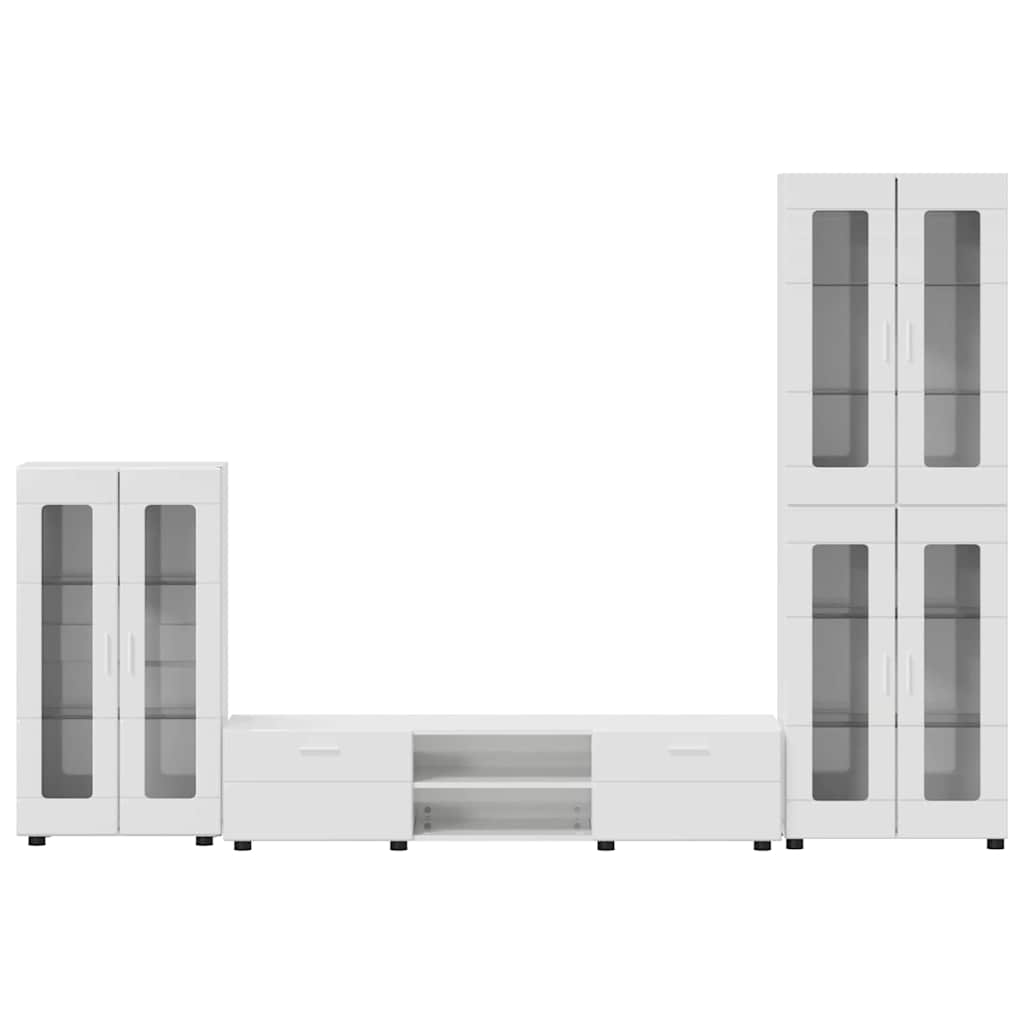 Ensemble meuble TV avec tiroir FLORIN 3 pcs Blanc brillant - XIOS