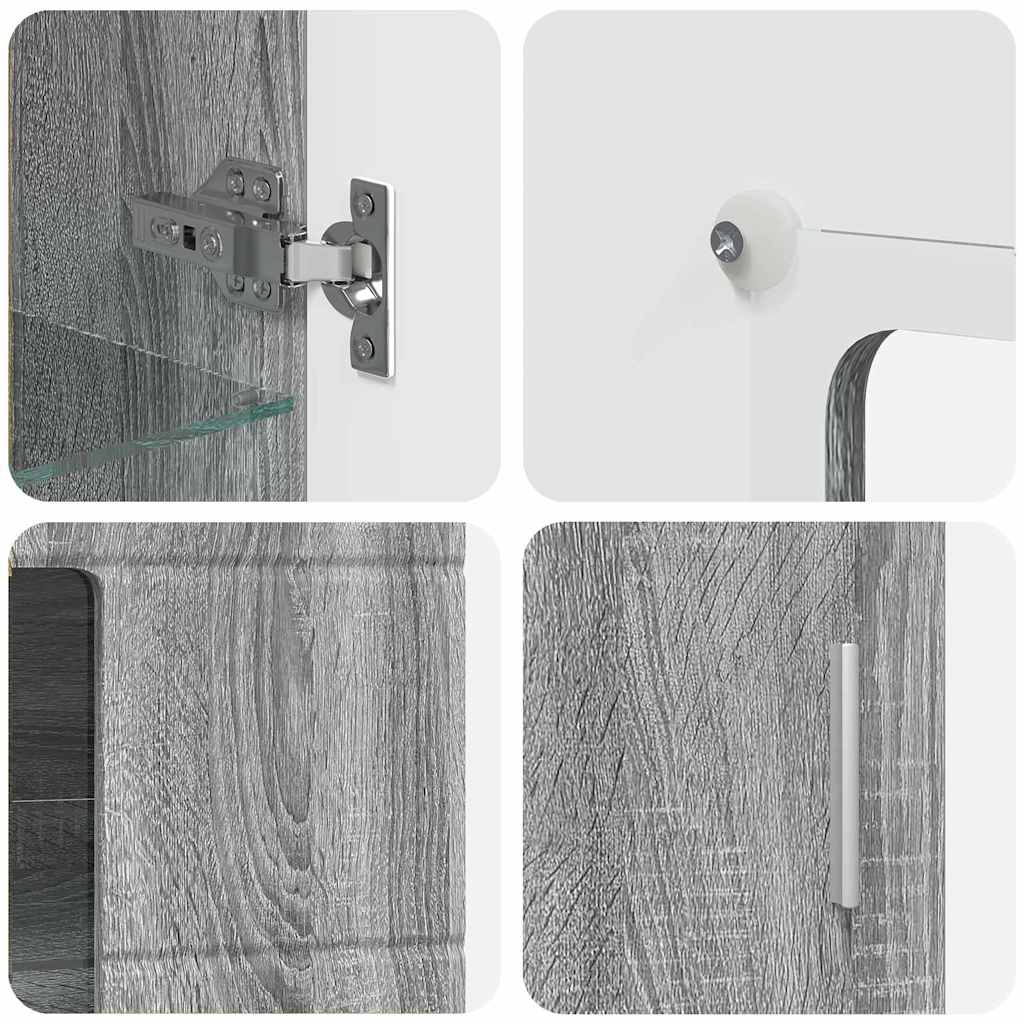 Ensemble meuble TV avec tiroir Gris Sonoma Bois d'ingénierie - XIOS