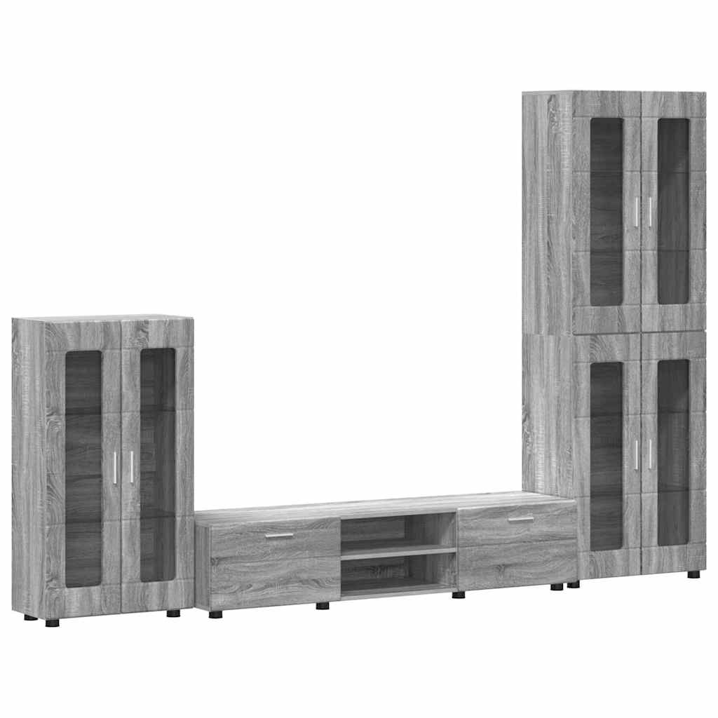 Ensemble meuble TV FLORIN 3 pcs Gris Sonoma Bois d'ingénierie - XIOS