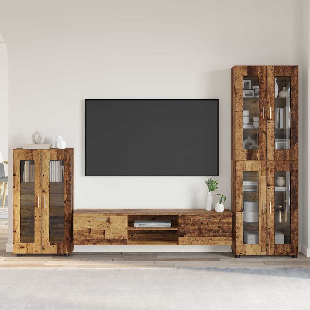 Ensemble meuble TV avec tiroir Bois ancien Bois d'ingénierie - XIOS