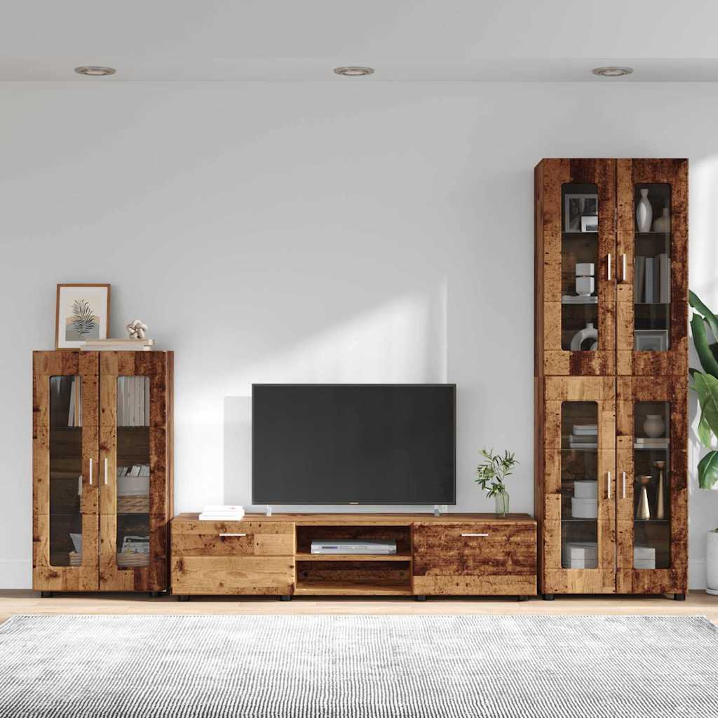 Ensemble meuble TV FLORIN 3 pcs Bois ancien Bois d'ingénierie - XIOS