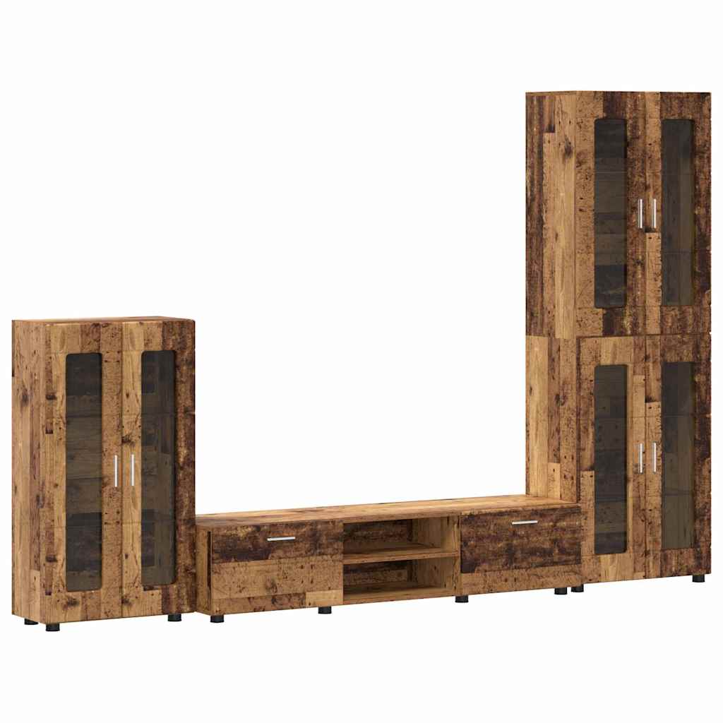 Ensemble meuble TV FLORIN 3 pcs Bois ancien Bois d'ingénierie - XIOS