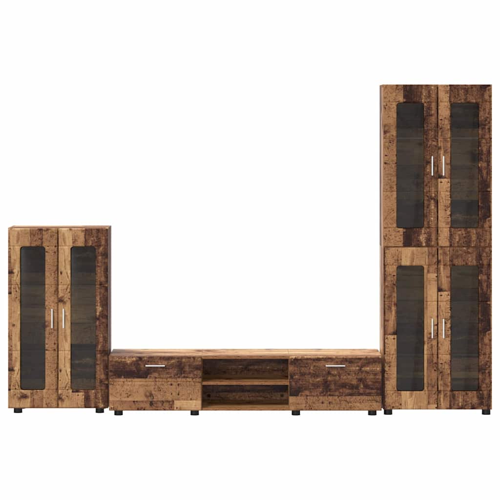 Ensemble meuble TV FLORIN 3 pcs Bois ancien Bois d'ingénierie - XIOS