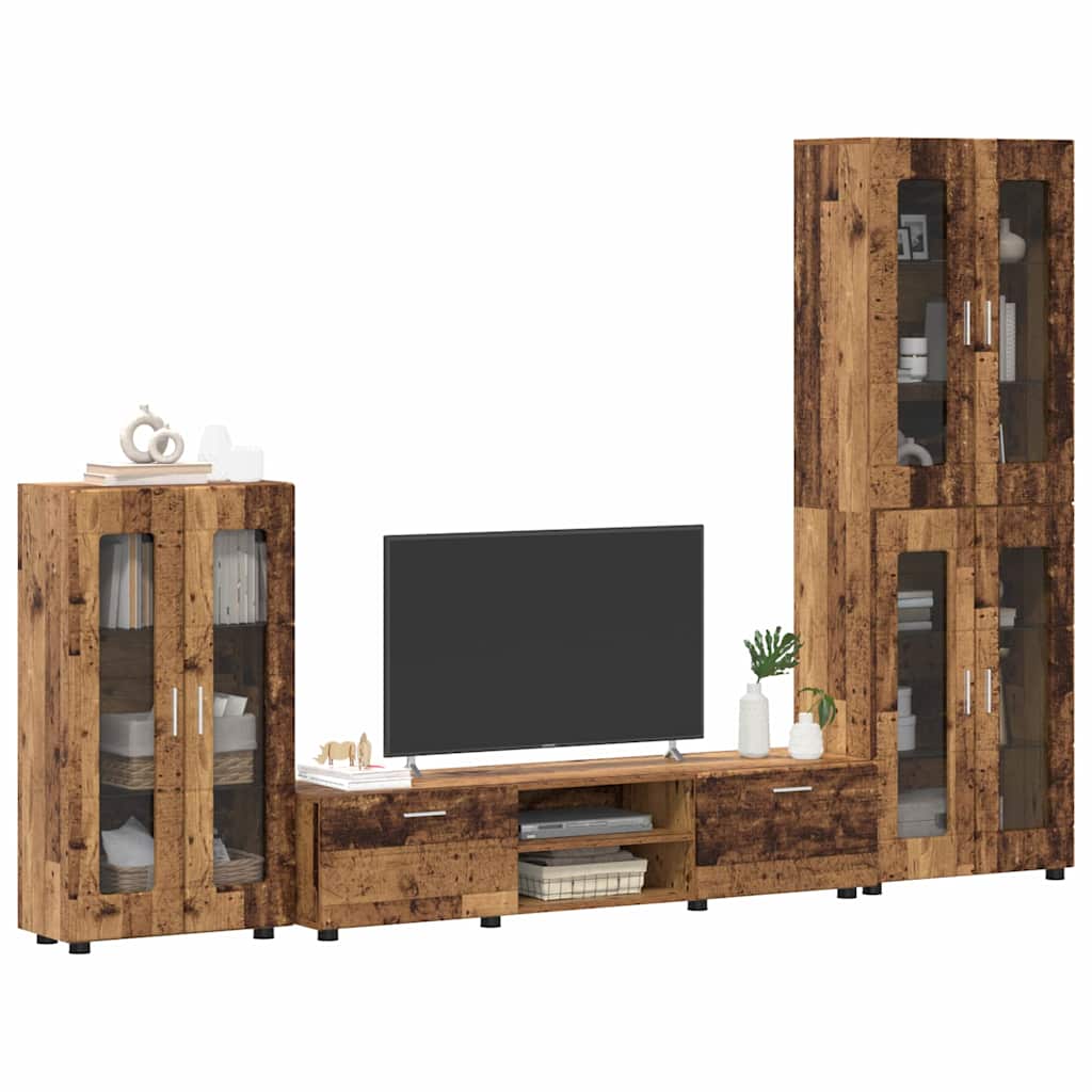 Ensemble meuble TV FLORIN 3 pcs Bois ancien Bois d'ingénierie - XIOS