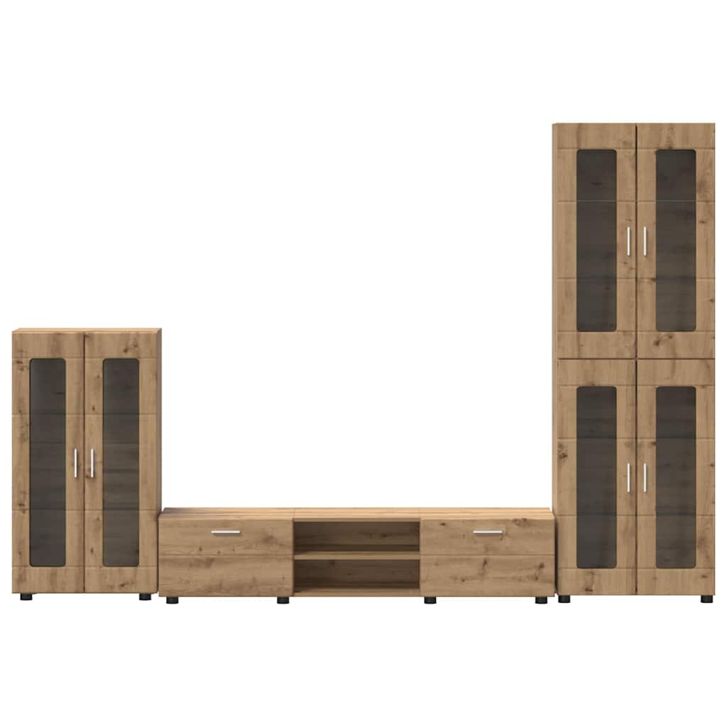 Ensemble meuble TV avec tiroir FLORIN 3 pcs Chêne artisanal - XIOS