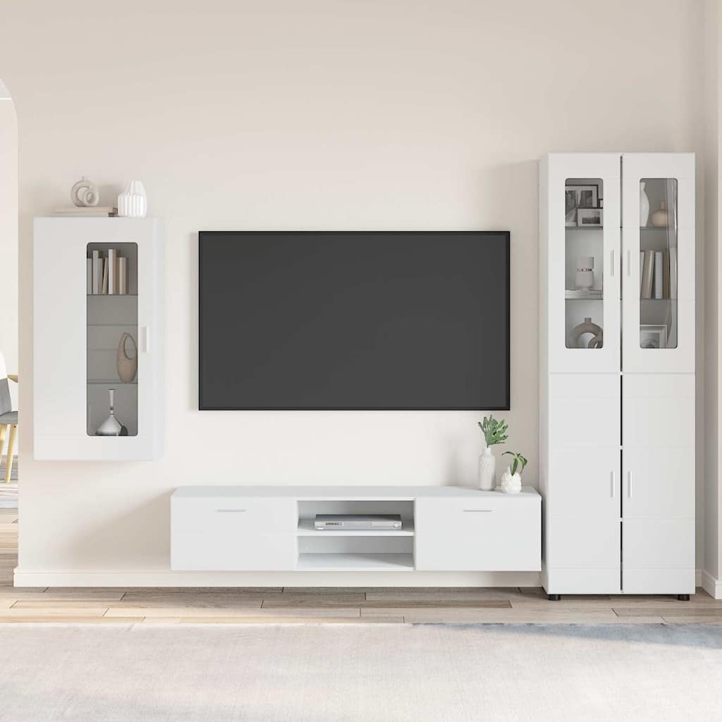 Ensemble meuble TV FLORIN 3 pcs Blanc Bois d'ingénierie - XIOS
