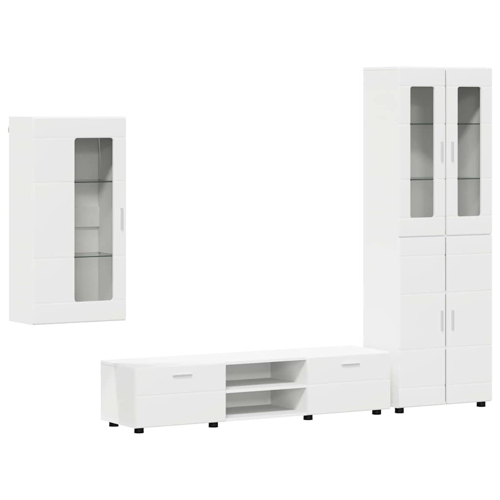 Ensemble meuble TV FLORIN 3 pcs Blanc Bois d'ingénierie - XIOS
