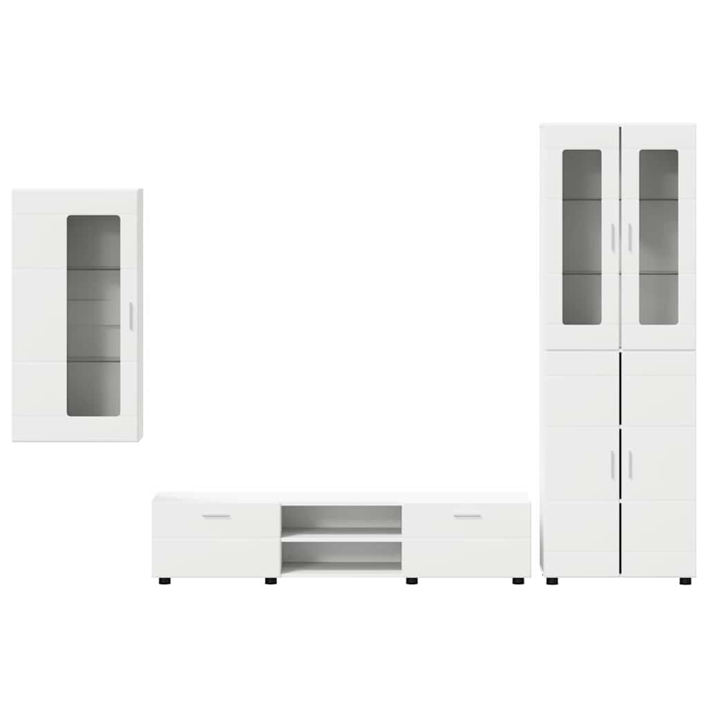 Ensemble meuble TV FLORIN 3 pcs Blanc Bois d'ingénierie - XIOS