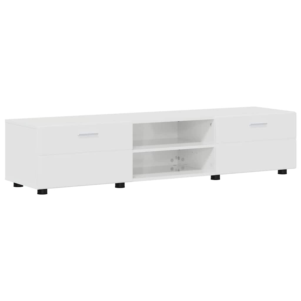 Ensemble meuble TV avec tiroir Blanc brillant Bois d'ingénierie - XIOS