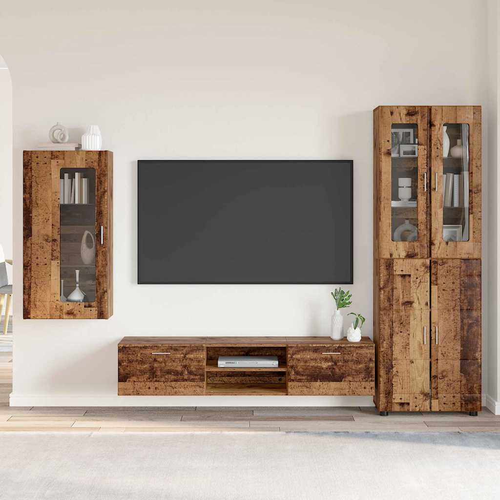 Ensemble meuble TV avec tiroir Bois ancien Bois d'ingénierie - XIOS