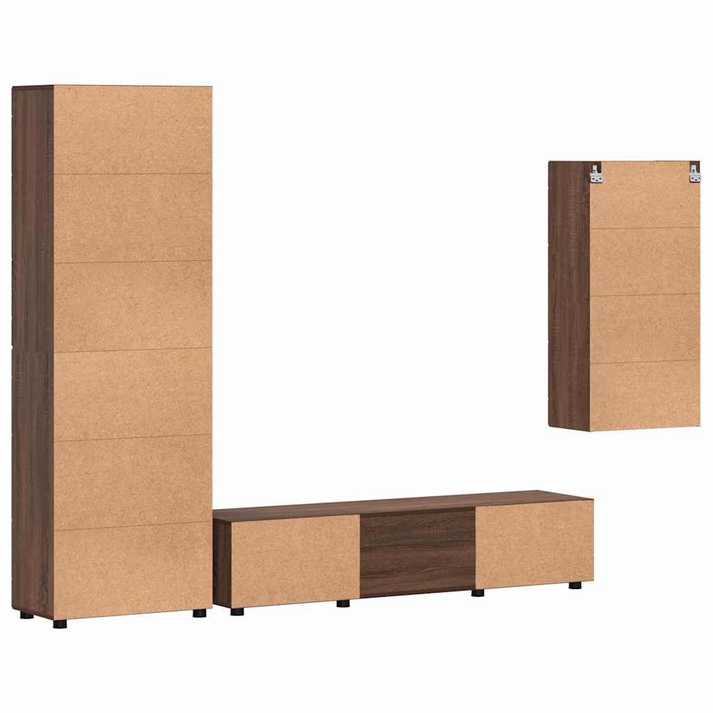 Ensemble meuble TV FLORIN 3 pcs Bois ancien Bois d'ingénierie - XIOS