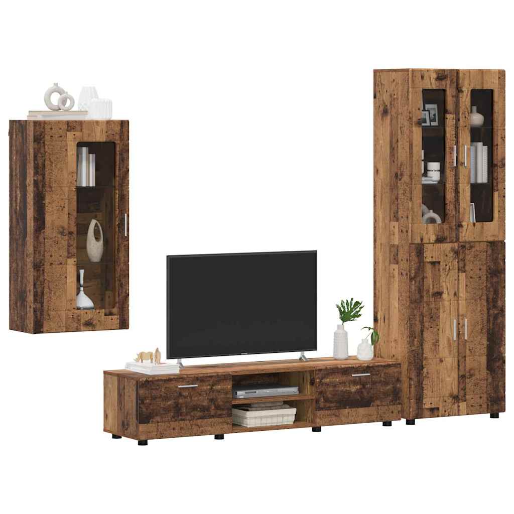 Ensemble meuble TV FLORIN 3 pcs Bois ancien Bois d'ingénierie - XIOS