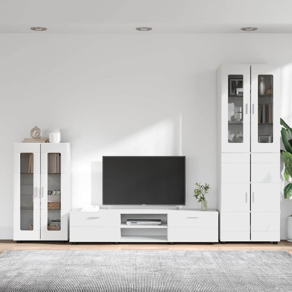 Ensemble meuble TV FLORIN 3 pcs Blanc Bois d'ingénierie - XIOS