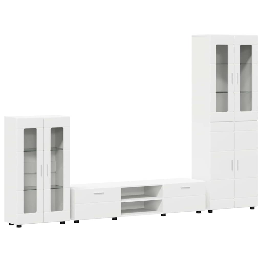 Ensemble meuble TV FLORIN 3 pcs Blanc Bois d'ingénierie - XIOS