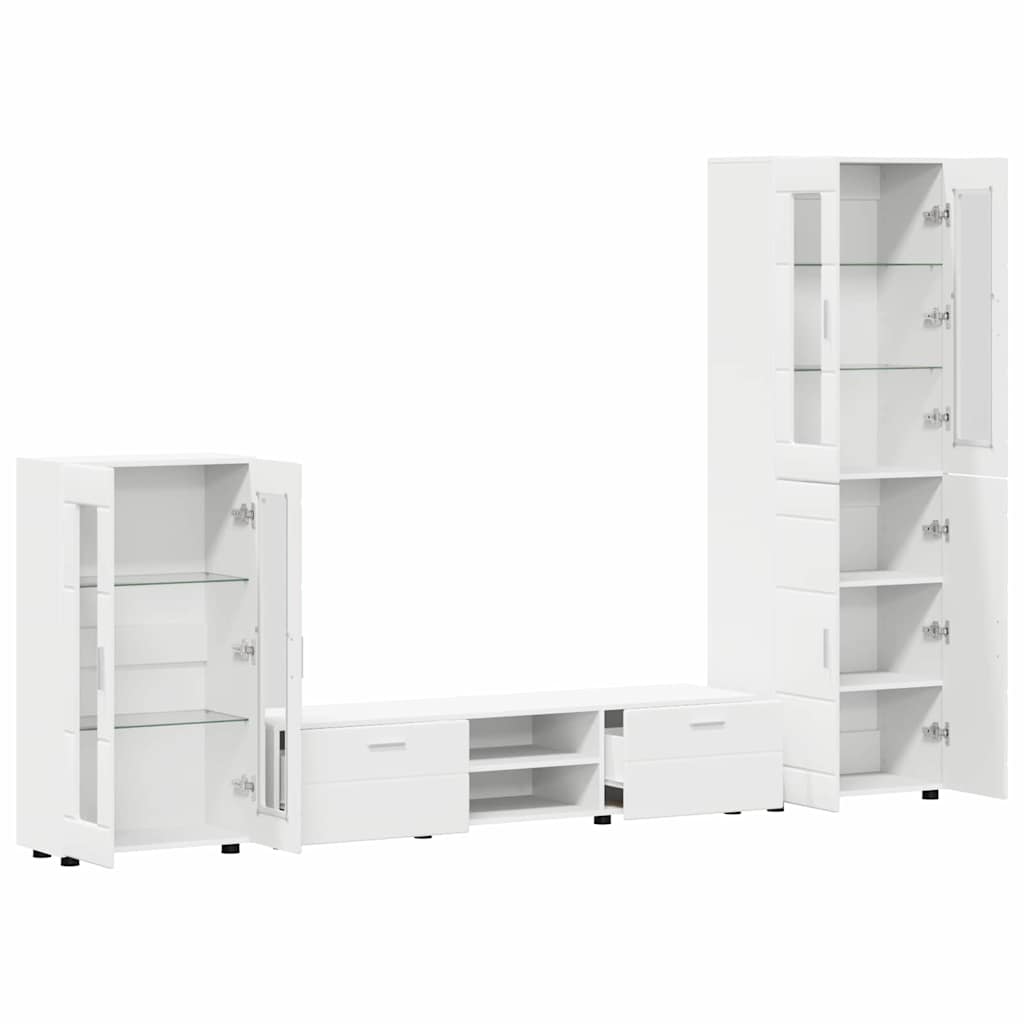 Ensemble meuble TV FLORIN 3 pcs Blanc Bois d'ingénierie - XIOS